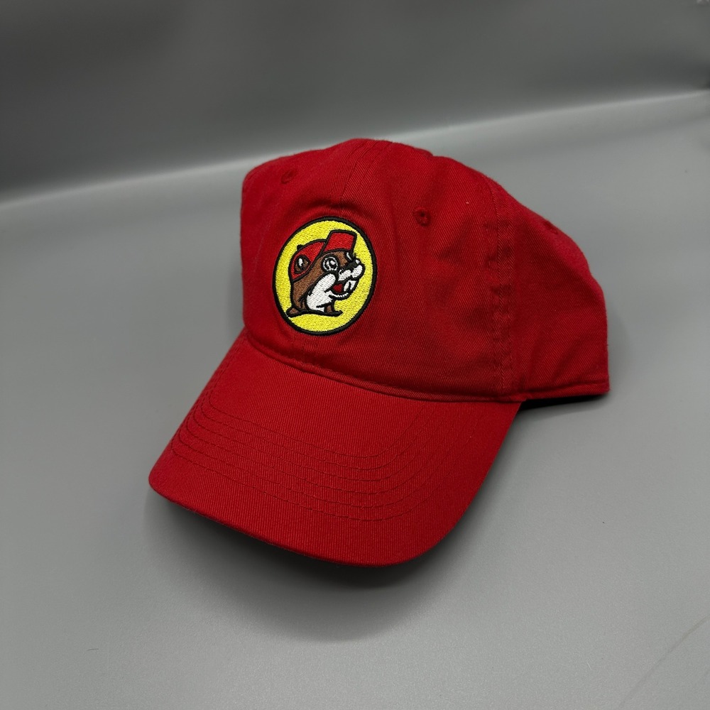 Buc-ee's Red Baseball Cap Hat Embroidered Logo Adjustable Dad Hat Texas Souvenir